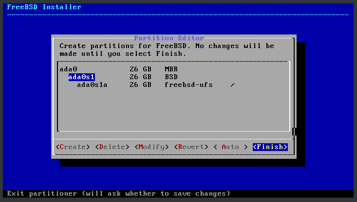 Правильное разбиение дискового пространства для FreeBSD